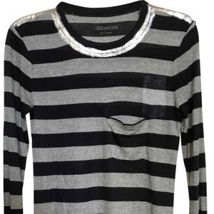 Zadig stripe foil t shirt